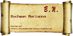 Buchman Marianna névjegykártya